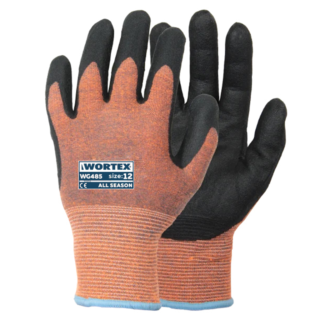 WORTEX WG485 nitriilkattega töökindad