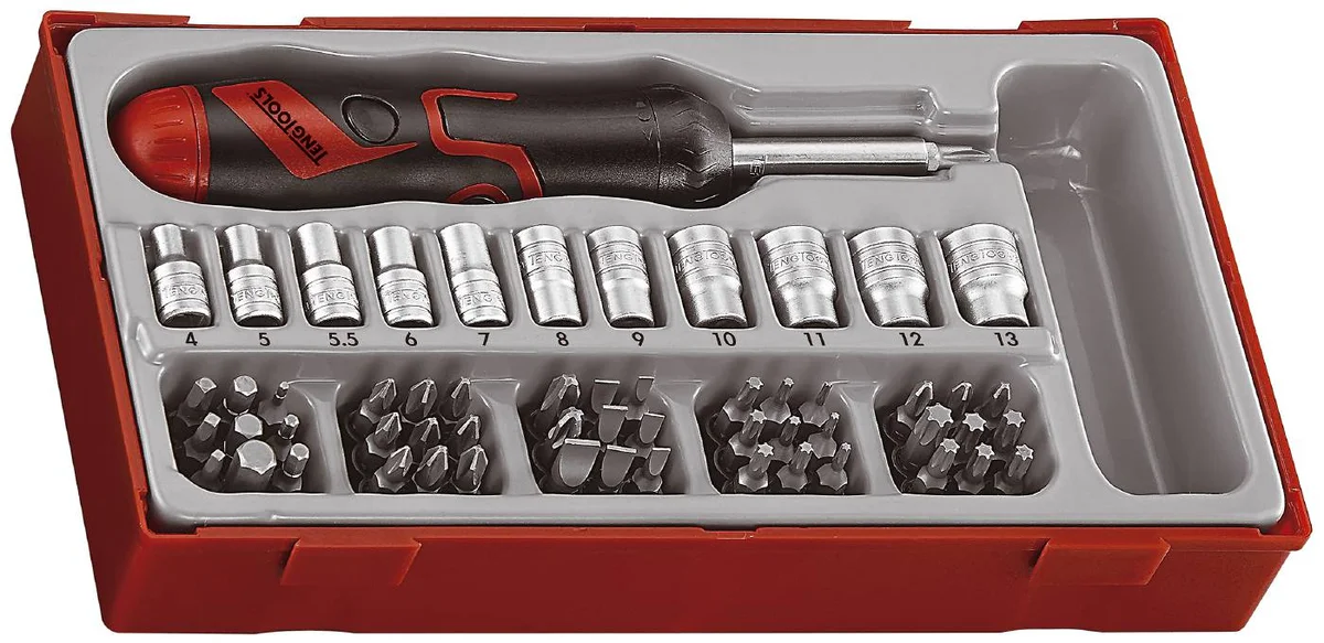 Otsakkruvitsakomplekt 64osaline Teng Tools TTMDRT64