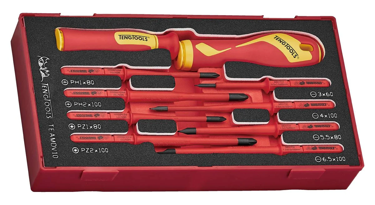 Kruvitsakomplekt 1000V 10osal Teng Tools