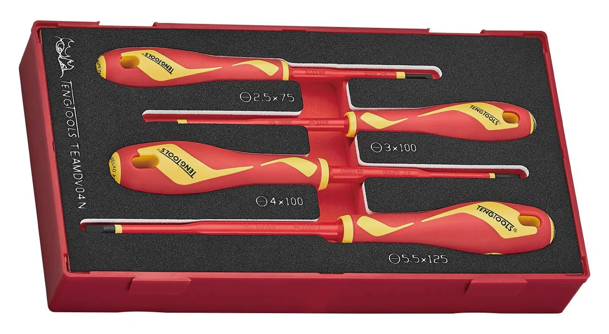 Kruvitsakomplekt 1000V 4osal Teng Tools