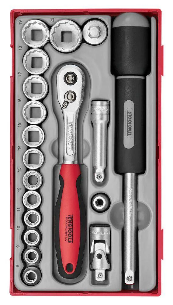 Padrunvõtmete komplekt TT381912 3/8 Teng Tools