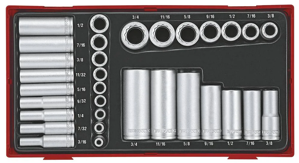 Padrunikomplekt TTAF3212 1/4-3/8 tolli Teng Tools