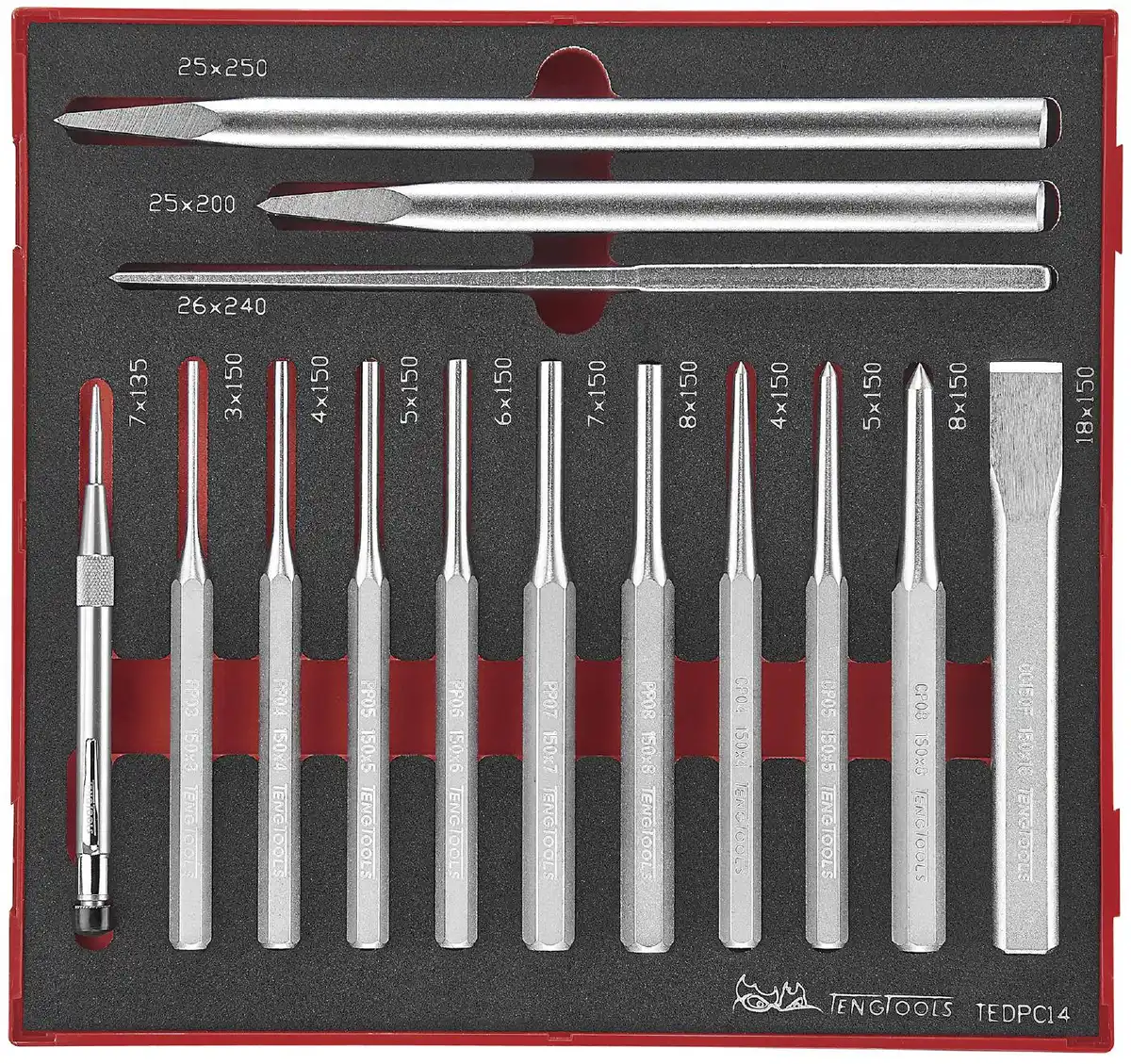 Tornide ja meislite komplekt TEDPC14 TengTools