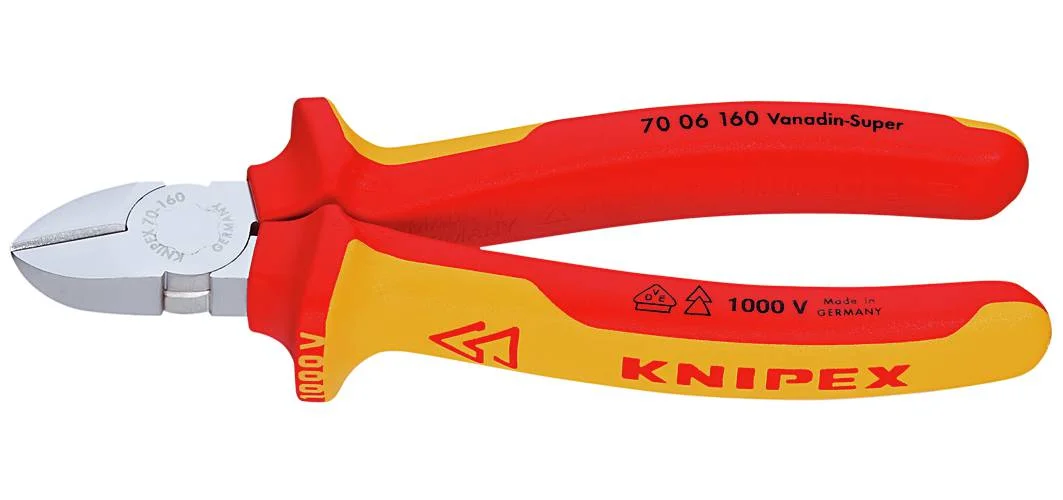 Külglõiketangid, 1000 V. Knipex 7006-140 / 7006-160