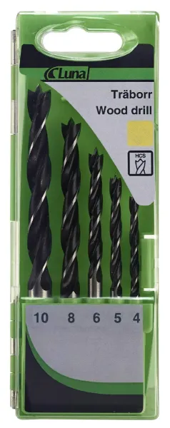 Puidupuuride komplekt 5tk Luna, 4, 5, 6, 8, 10mm